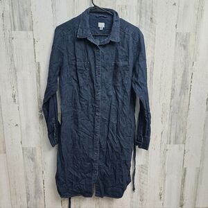 A.n.d Blue Chambray Denim Shirt Dress Womens Plus Size XXL